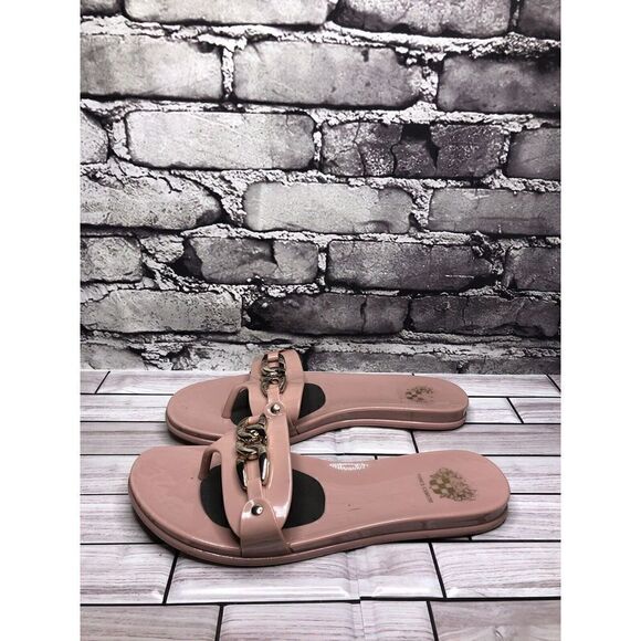 Vince Camuto Evolet Blush Rose Jelly Rubber Thong Sandals Women’s Sz 8M US/39EU - Picture 15 of 16